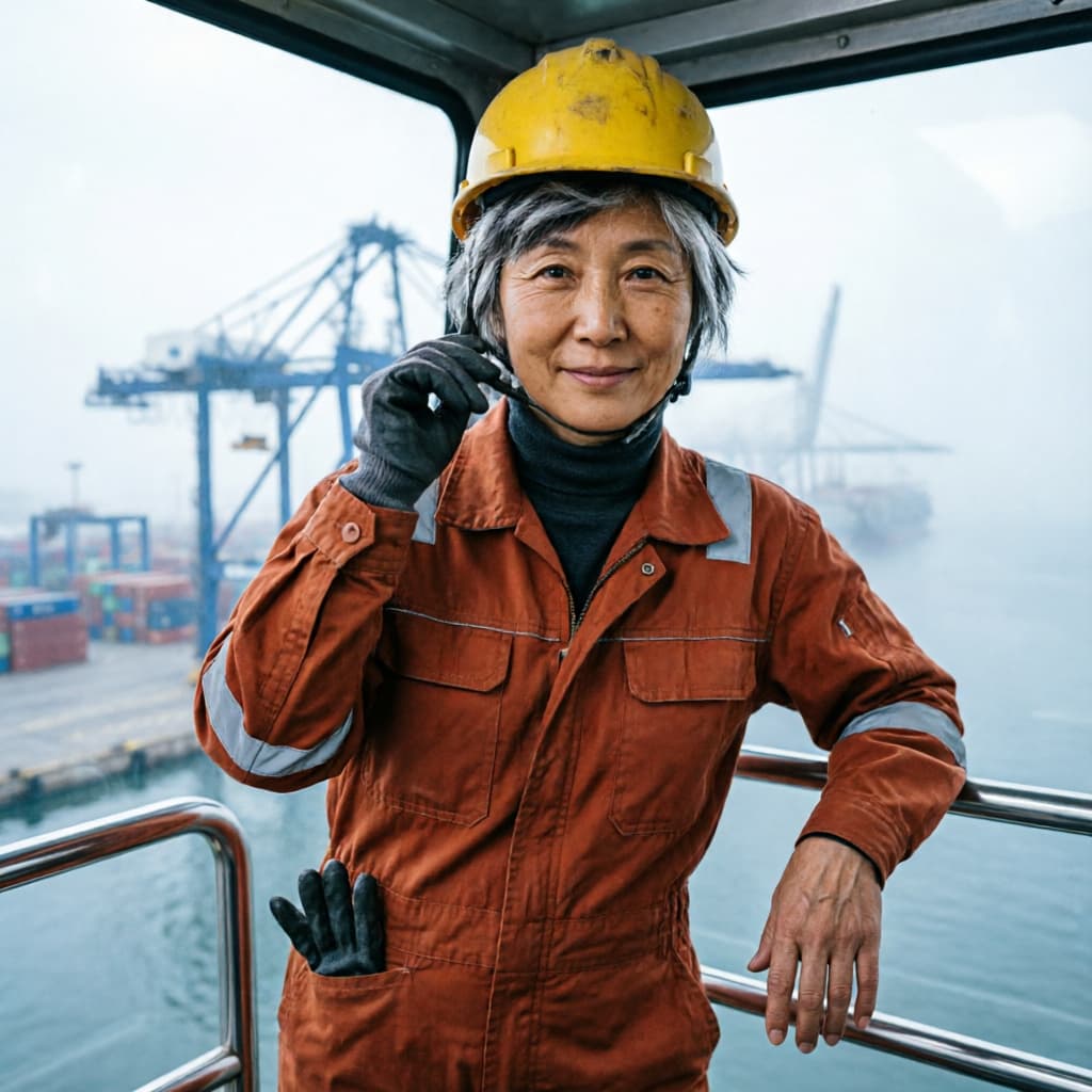 Harbor Crane Operator Portrait