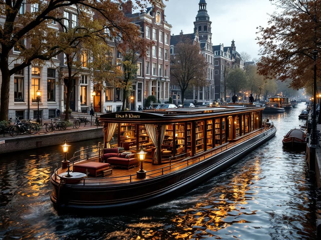 Velvet Canopy Library Barge