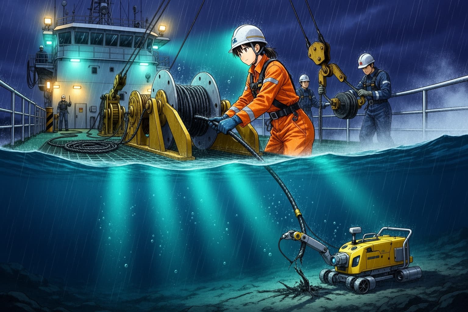Subsea Cable Repair Feature Illustration