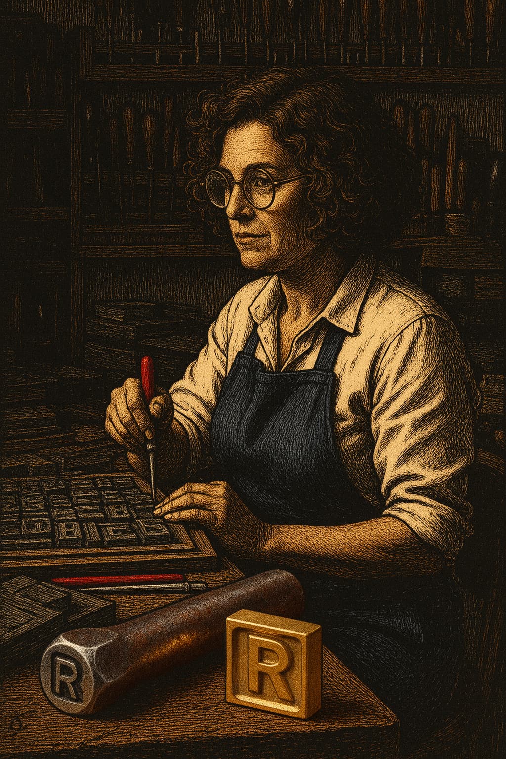 Typefoundry Scratchboard Editorial Portrait