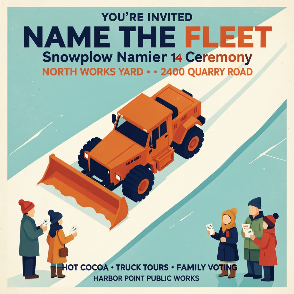Municipal Snowplow Ceremony Invitation