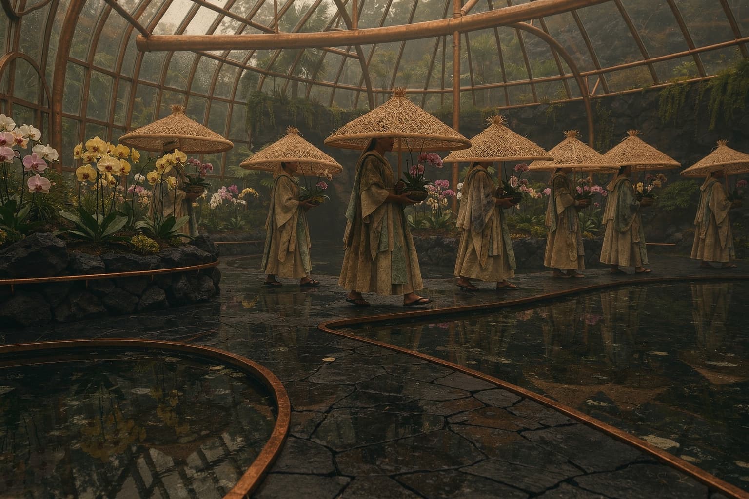 Volcanic Glasshouse Orchid Procession