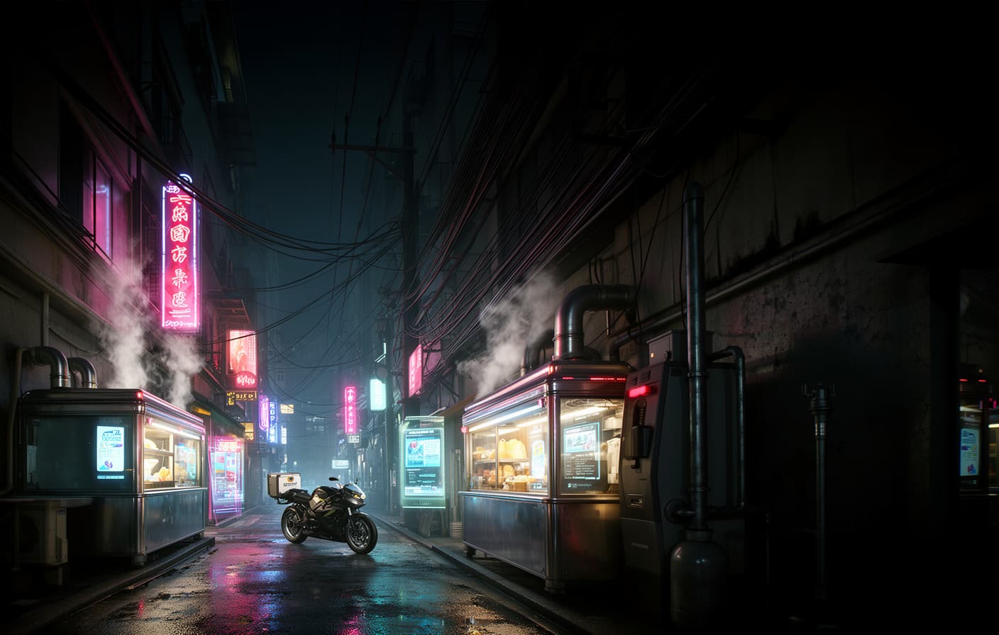 Cyberpunk Alleyway Banner Expansion
