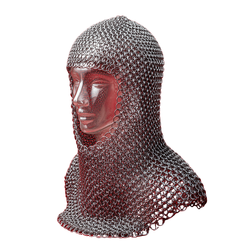Chainmail Coif Virtual Try-On Cutout