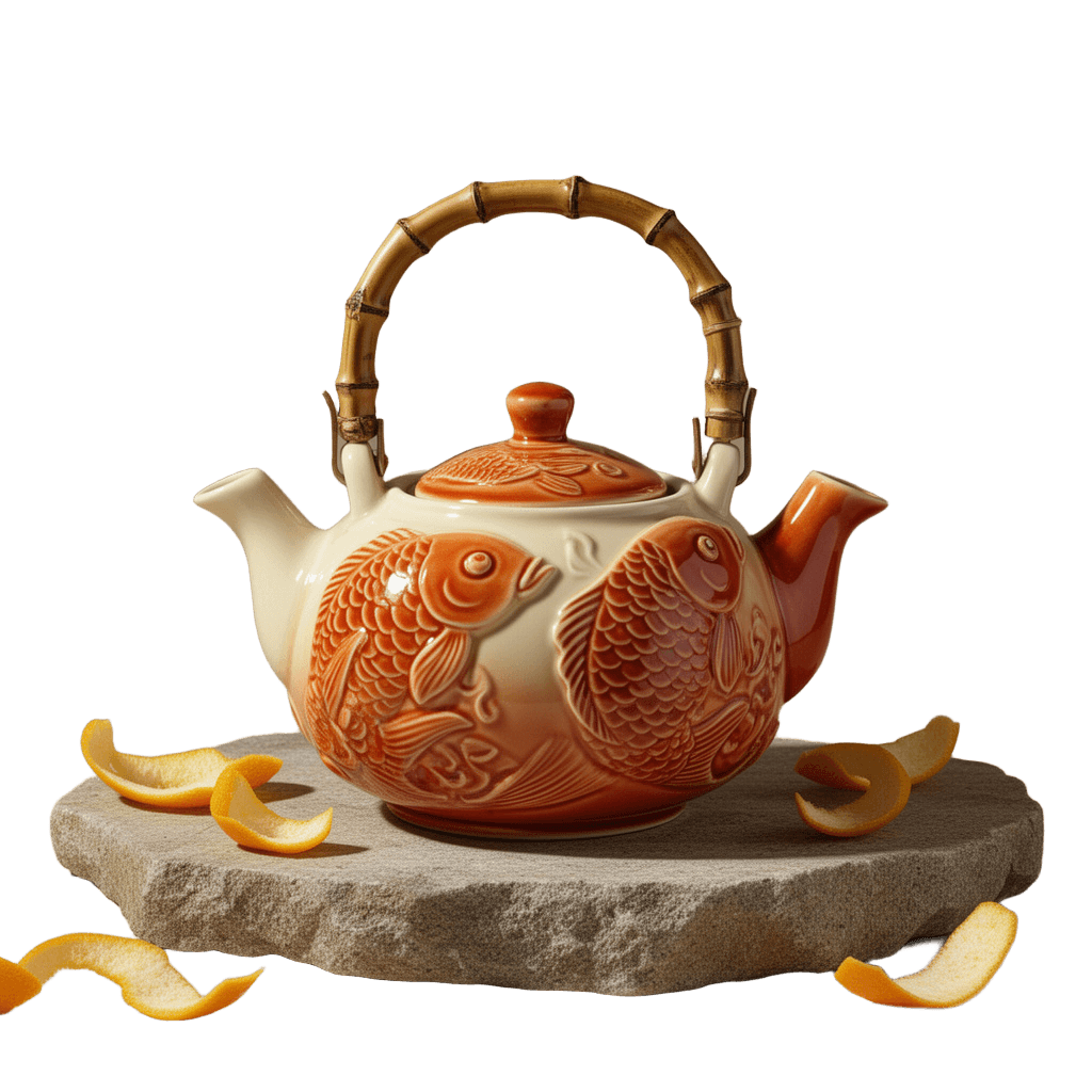 Ceramic Koi Teapot Silhouette