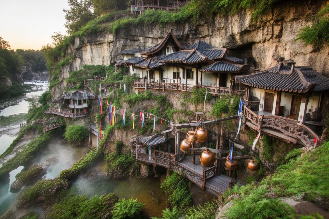 Geothermal Tea House Cliffs