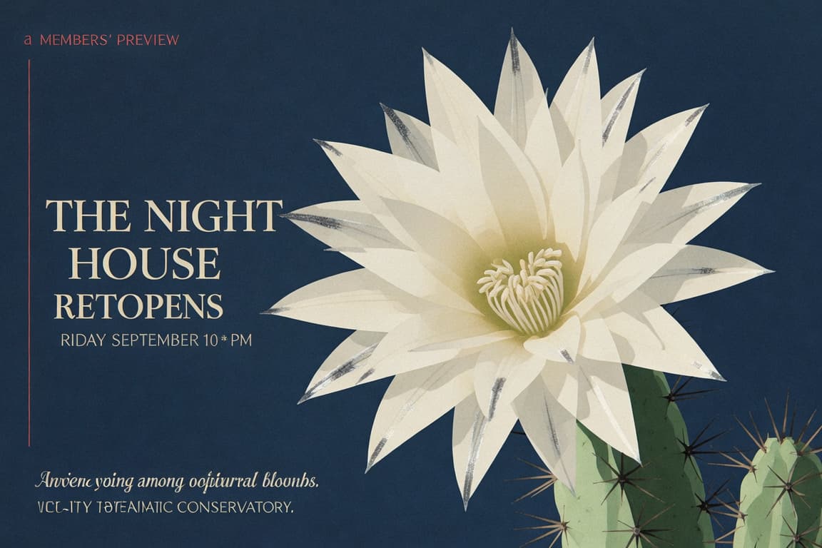 Night Conservatory Reopening Invitation