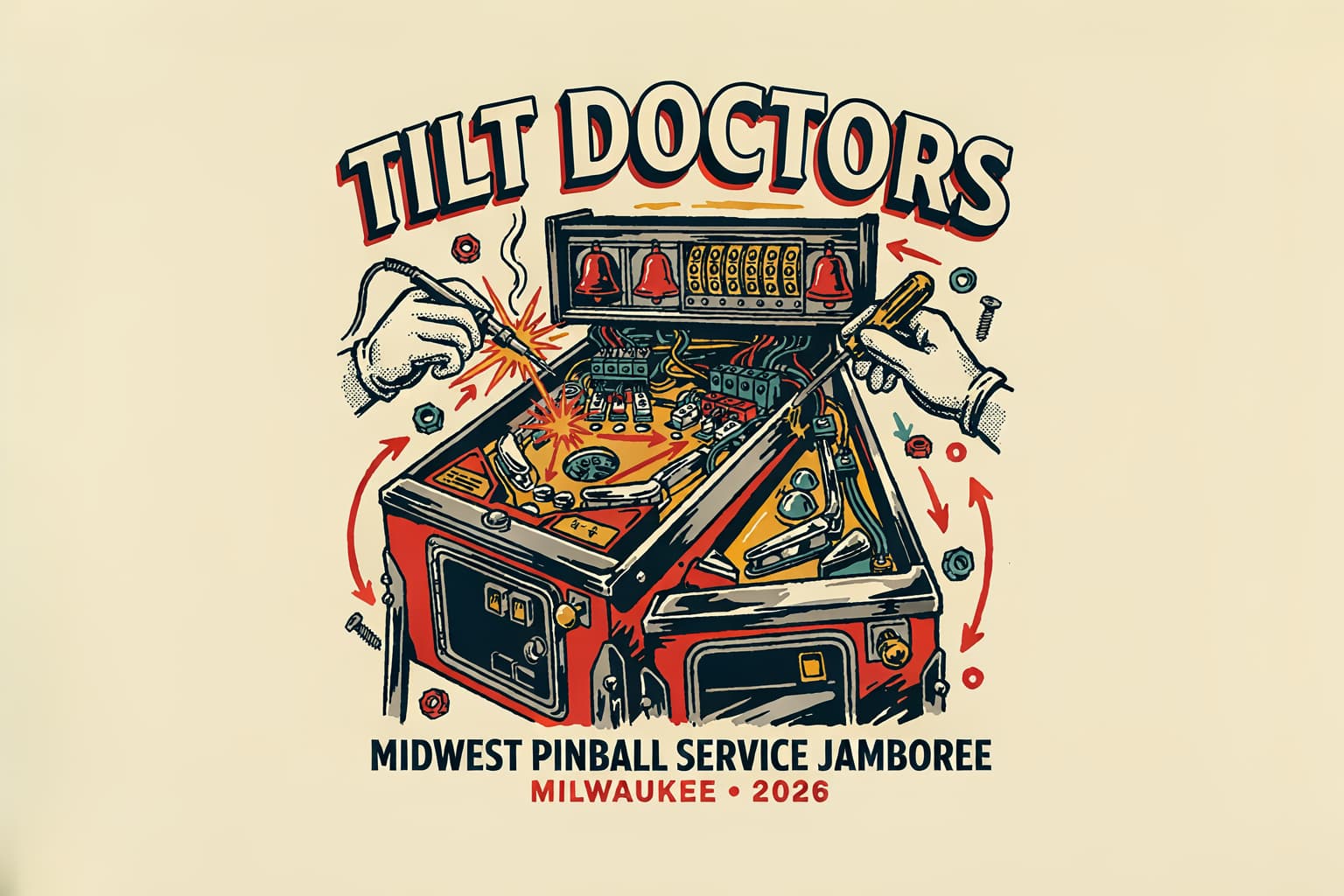 Pinball Technician Event Shirt Graphic