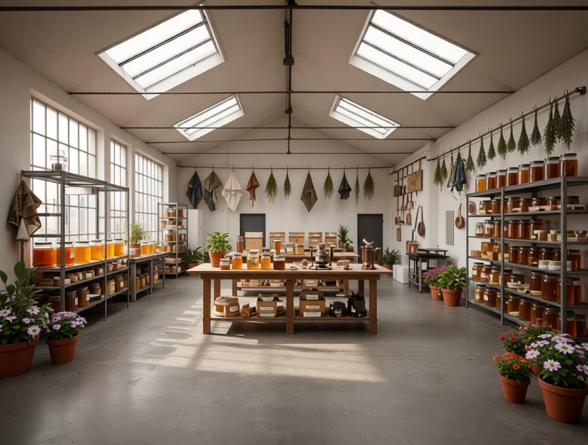 Rooftop Beekeeping Workshop Interior