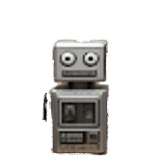 Pixelated Toy Robot Portrait