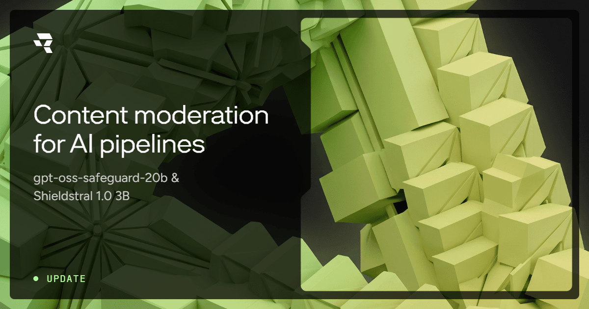 gpt-oss-safeguard-20b and Shieldstral 1.0 3B content moderation models on Runware