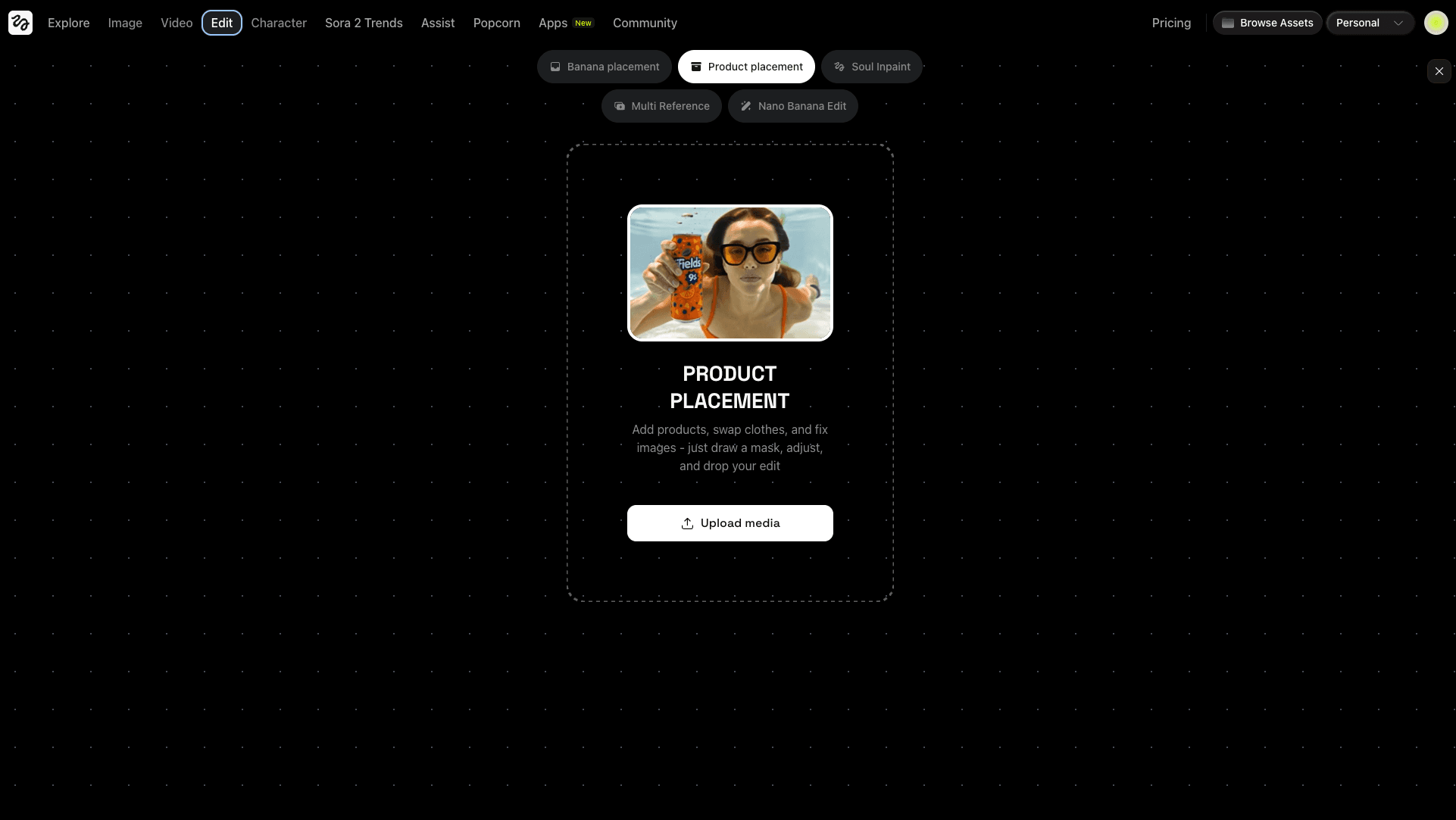 Higgsfield edit flow in production