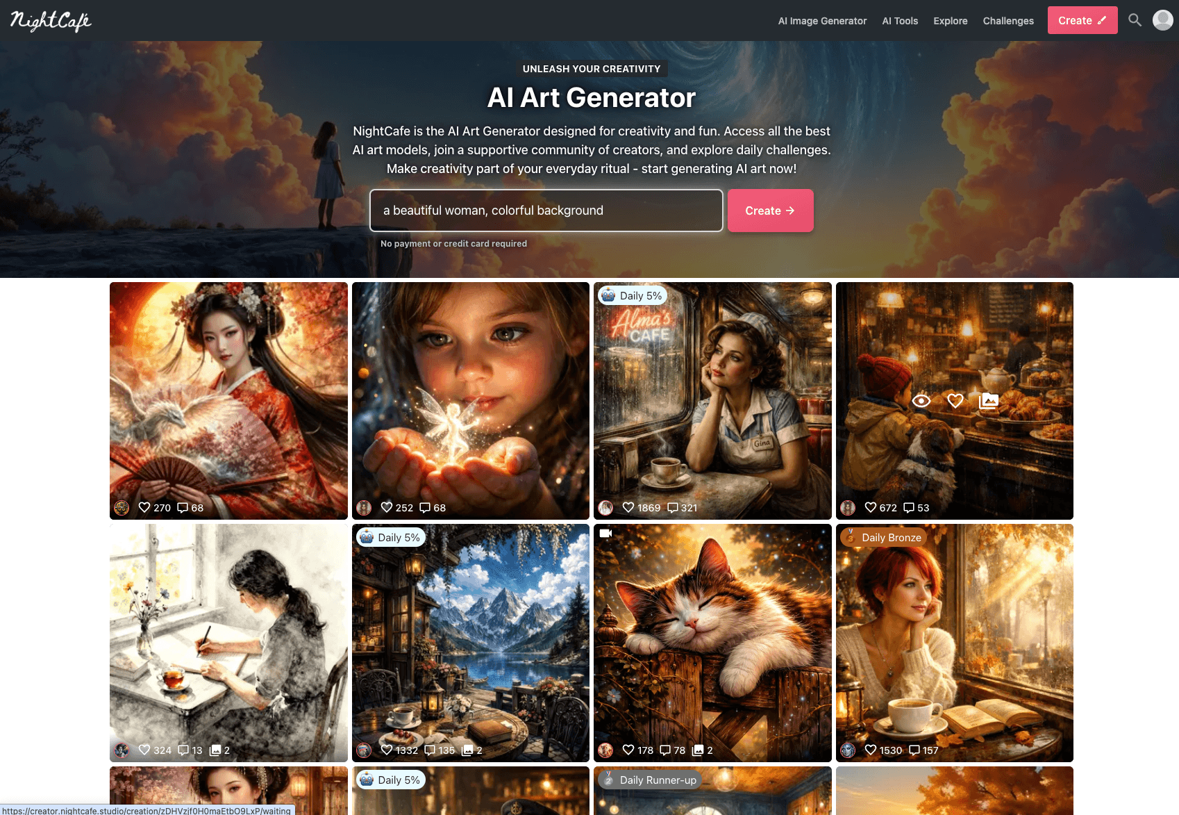 NightCafe case study preview