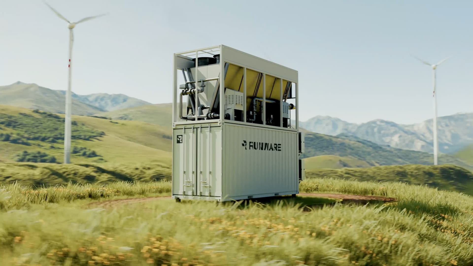 A Runware Sonic Pod: a modular shipping-container data center built for AI inference