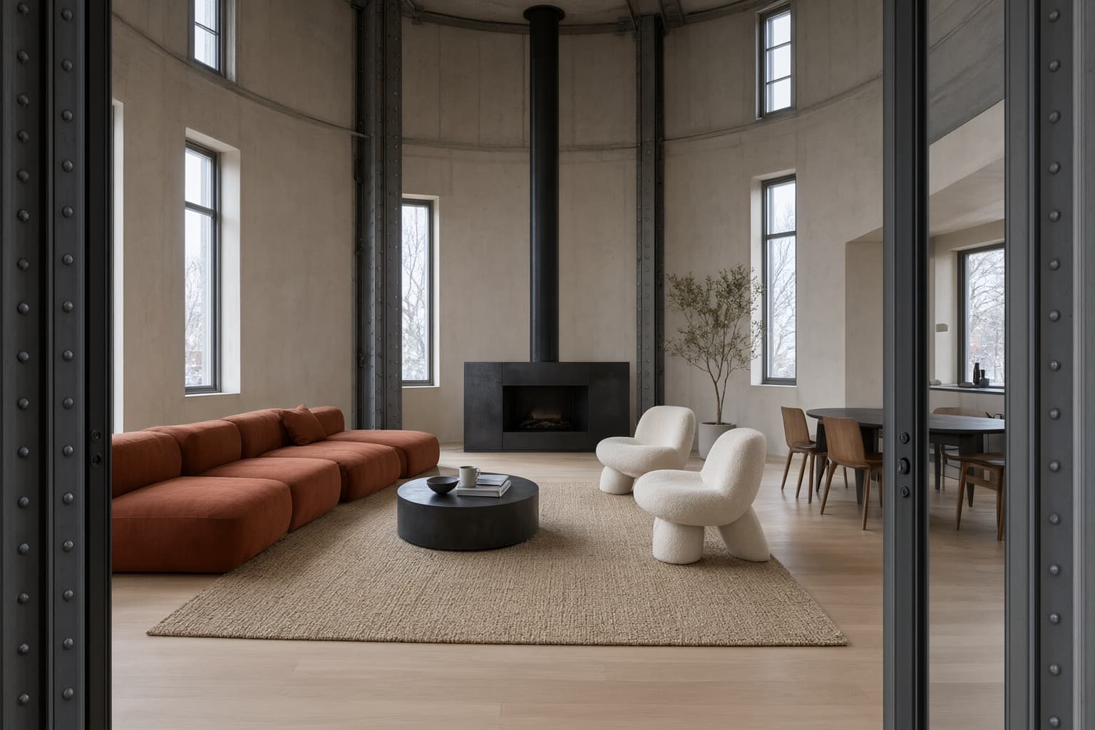 Converted Water Tower Loft Interior