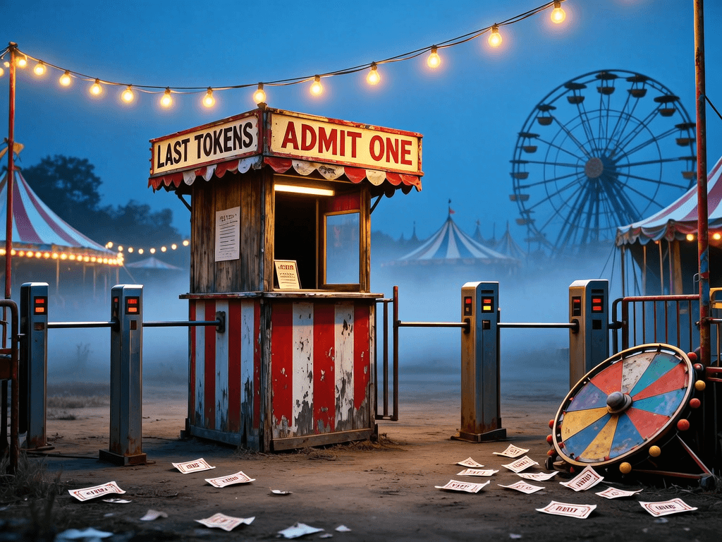 Deserted Funfair Ticket Booth