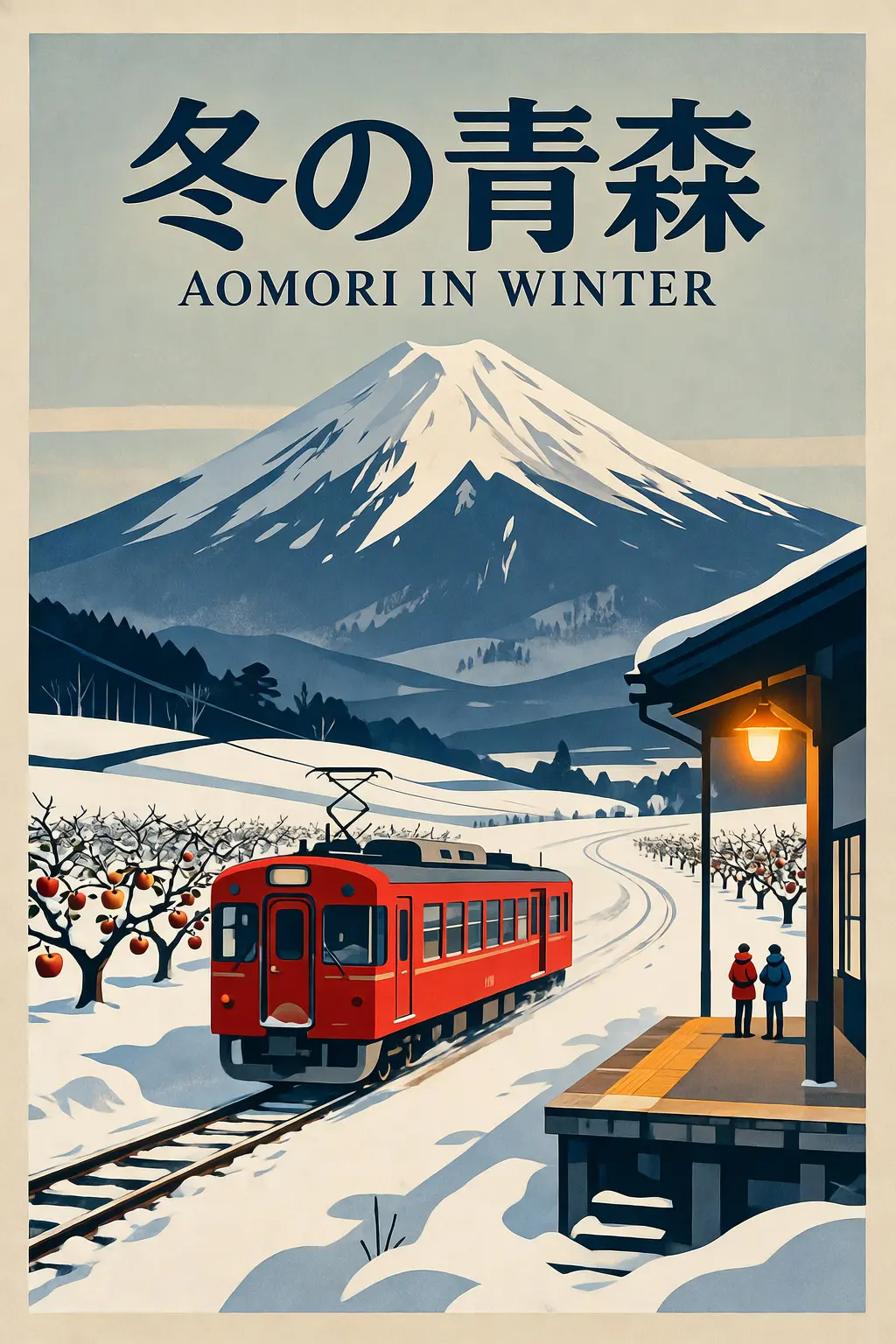 Aomori Winter Rail Tourism Poster