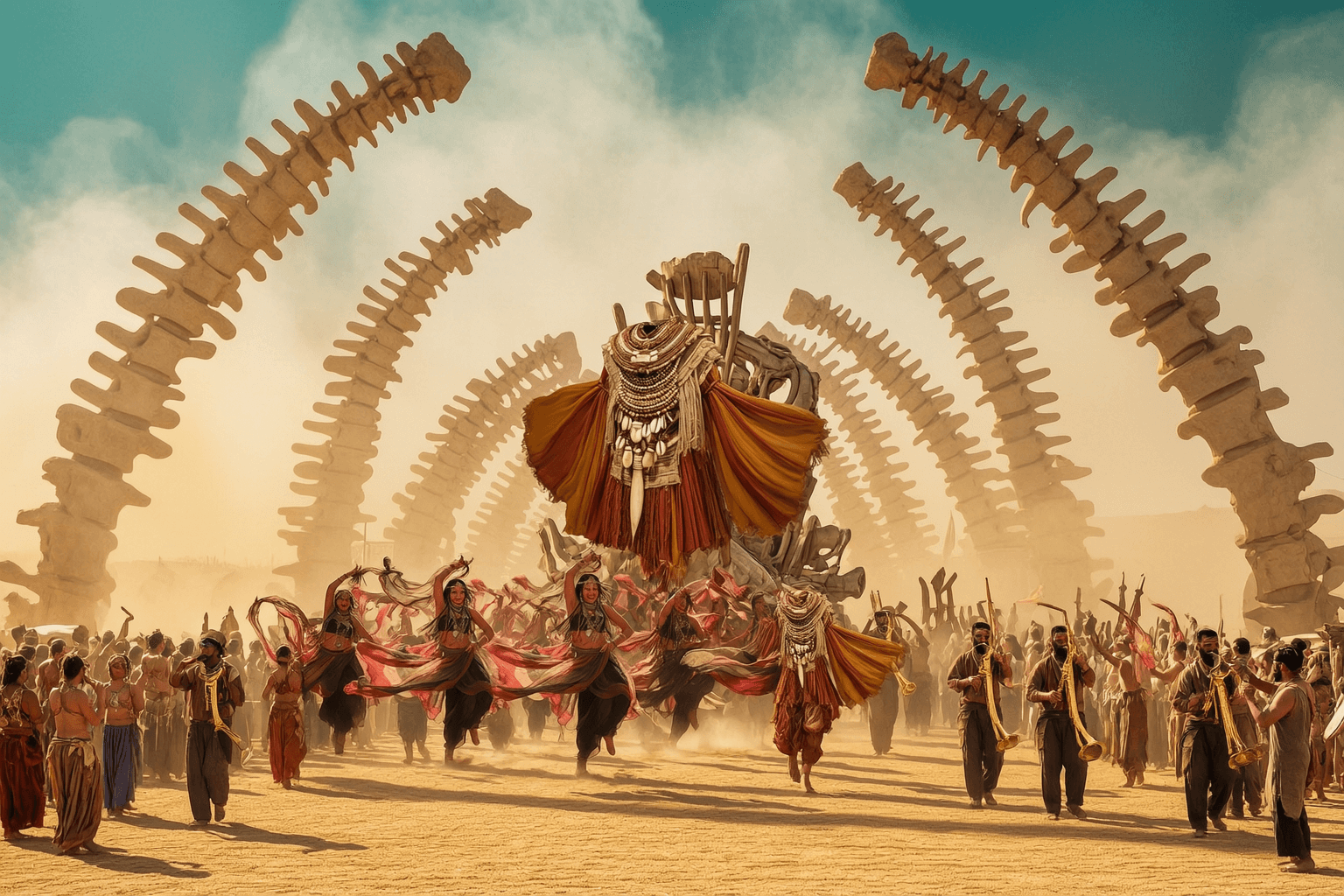Sun-Baked Fossil Carnival Procession