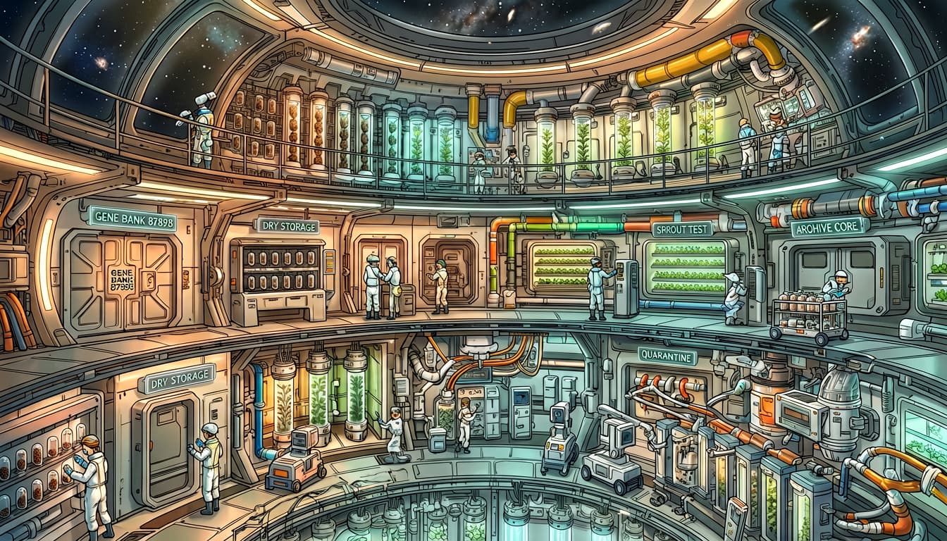 Interstellar Seed Vault Cutaway