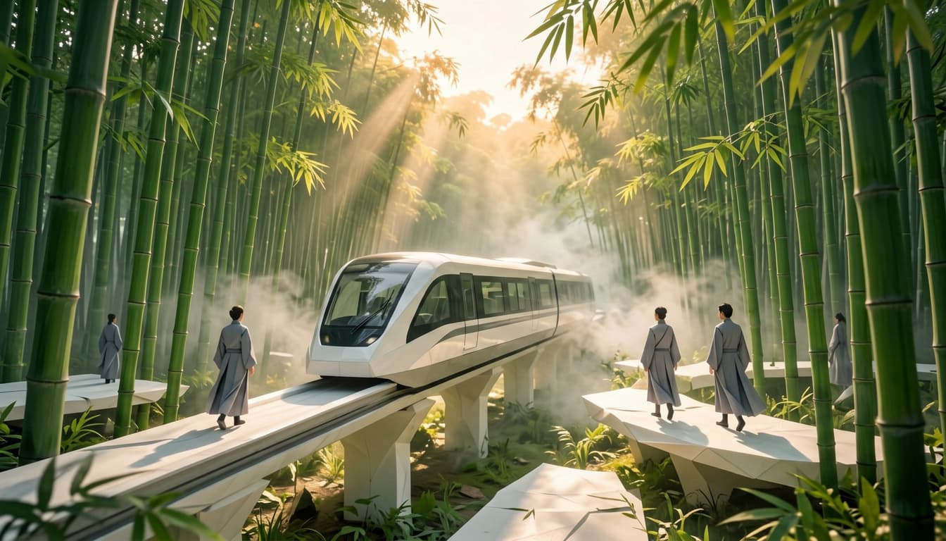 Origami Monorail Bamboo Canyon