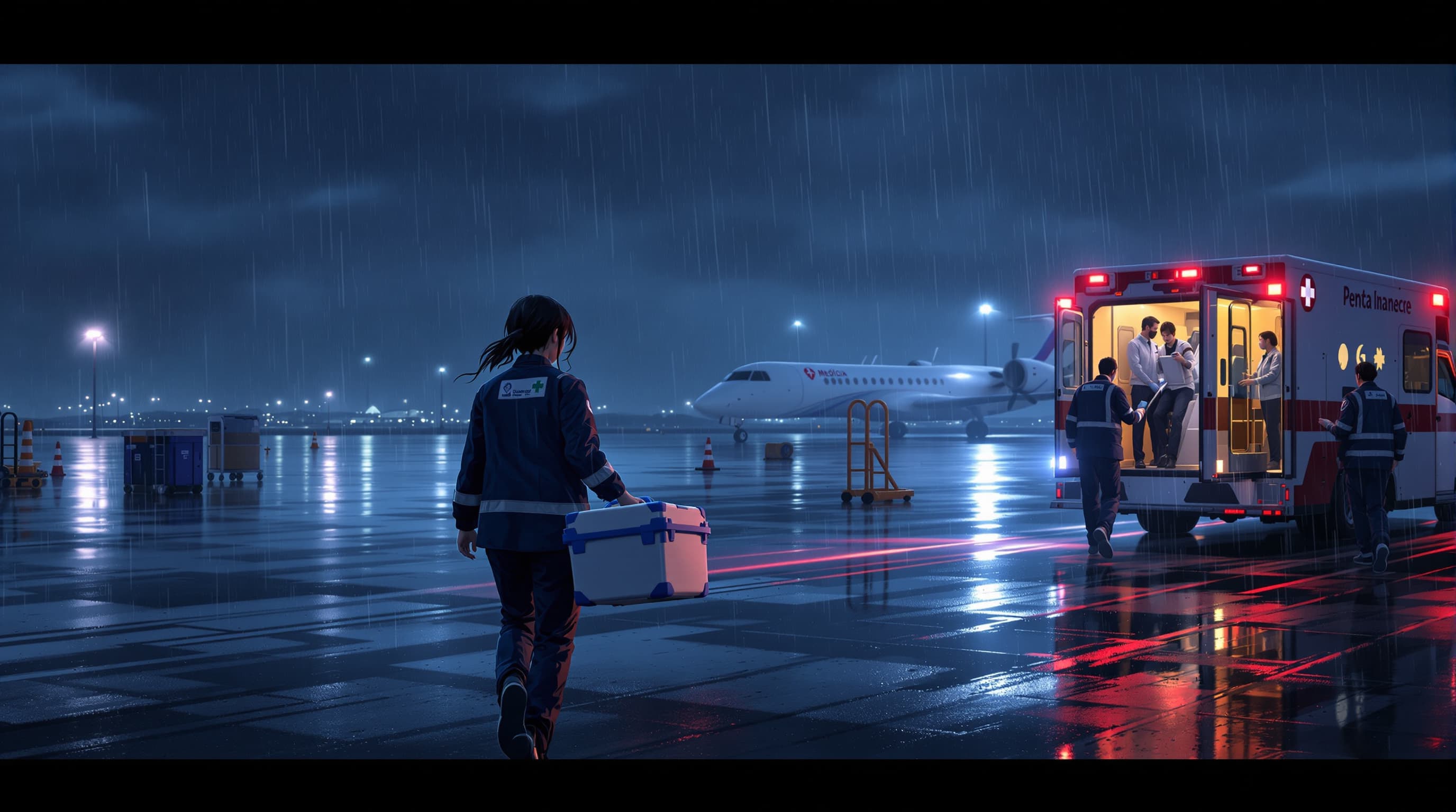 Overnight Transplant Courier Illustration