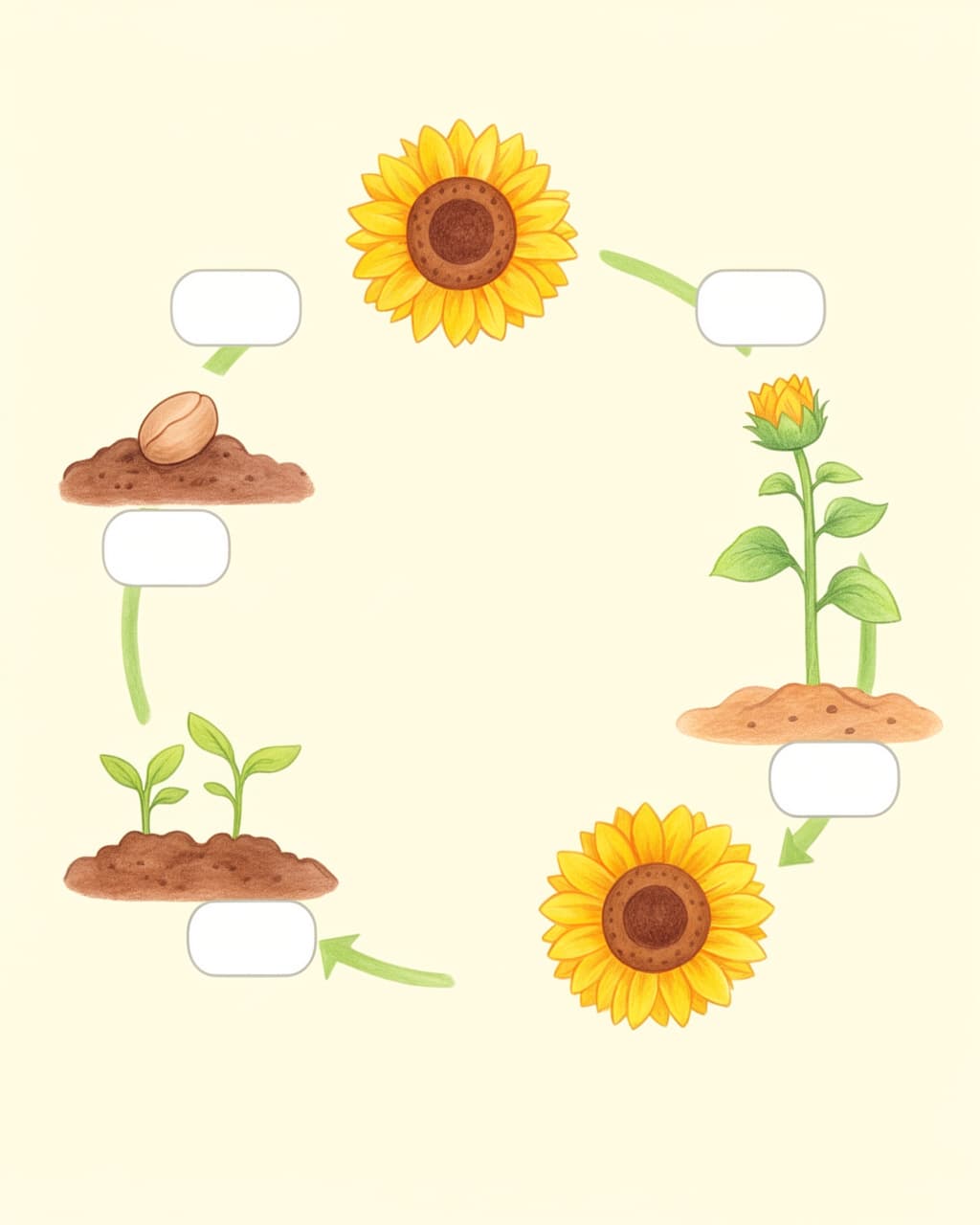 Sunflower Life Cycle Poster