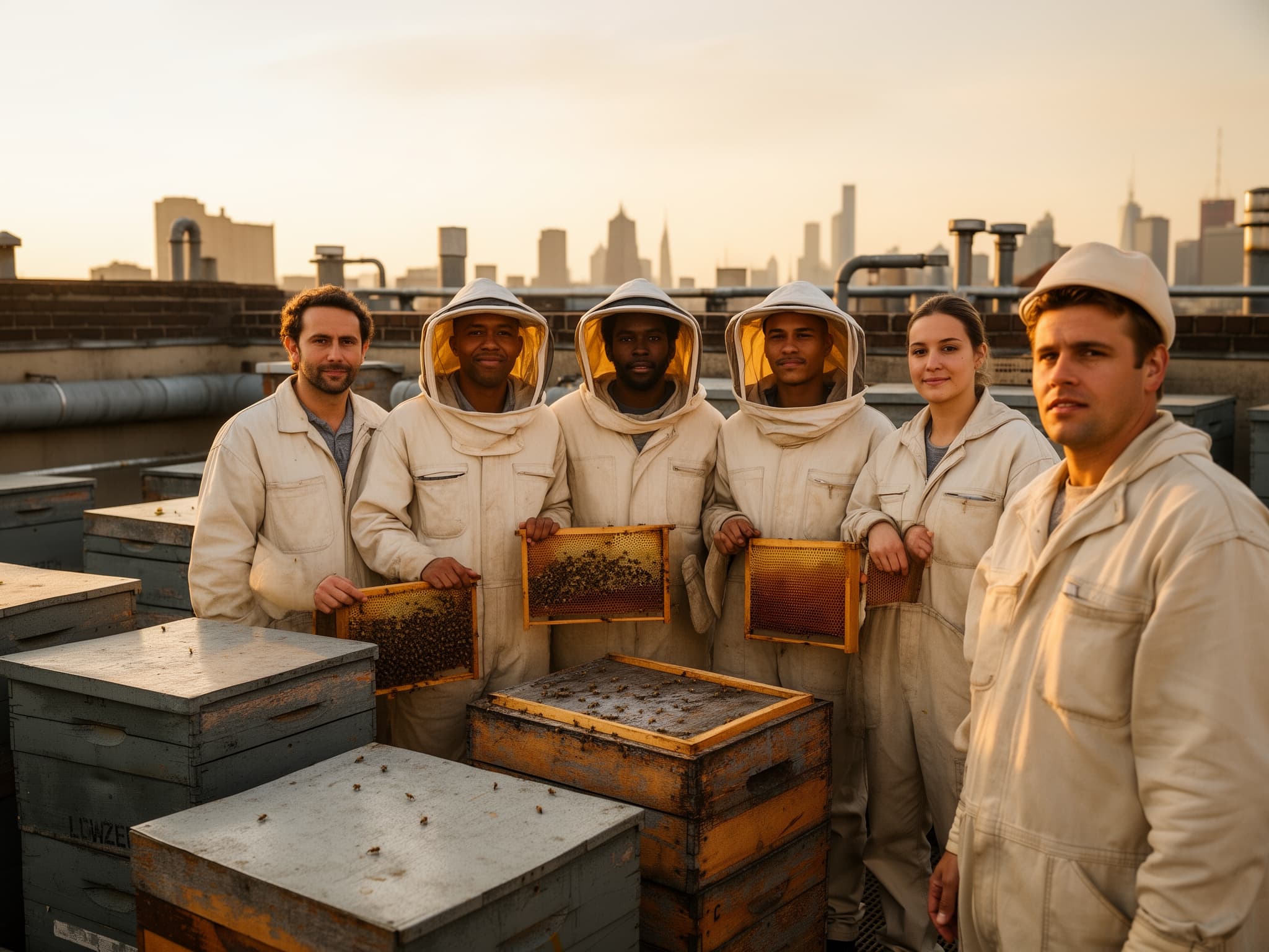 Rooftop Apiary Crew Portrait