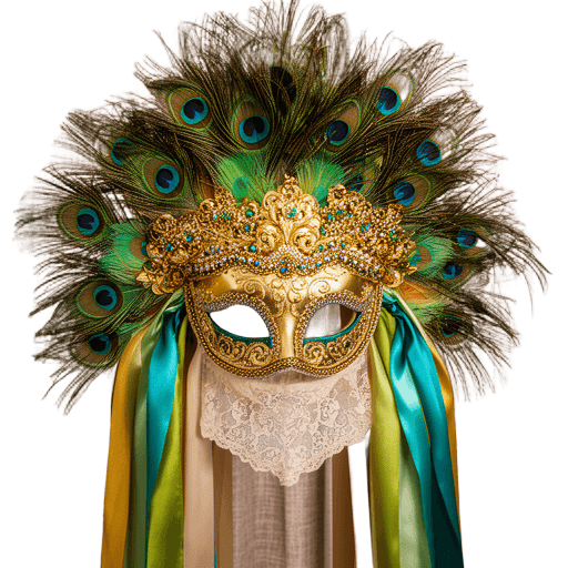 Ornate Carnival Mask Cutout