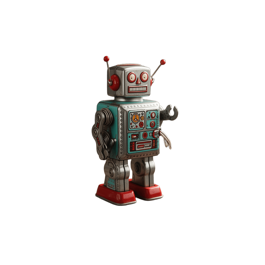 Vintage Toy Robot Cutout