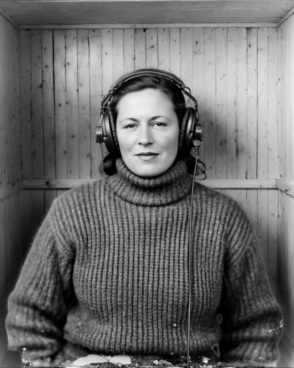 Arctic Radio Operator Portrait Restoration