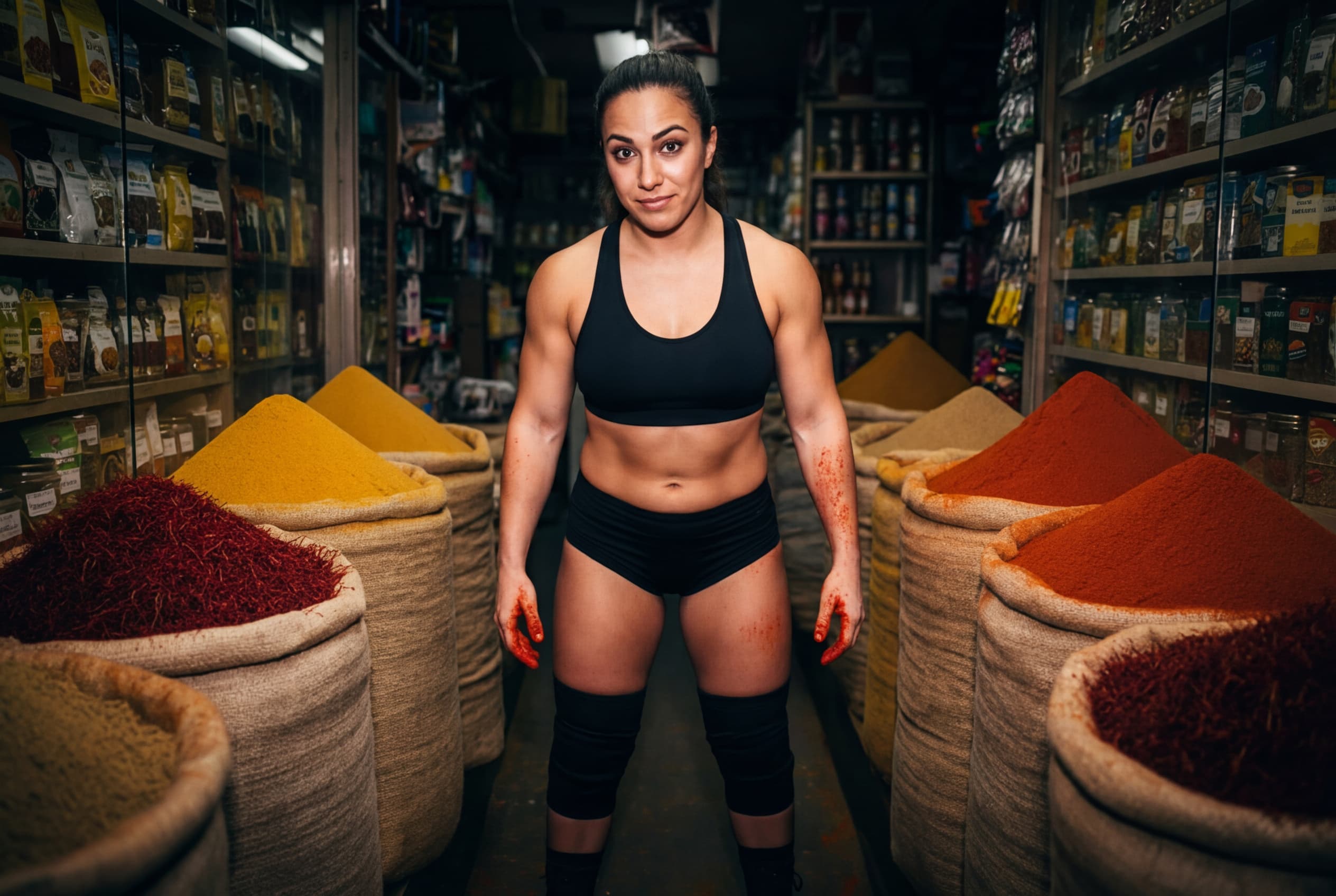 Saffron Wrestler Market Stall