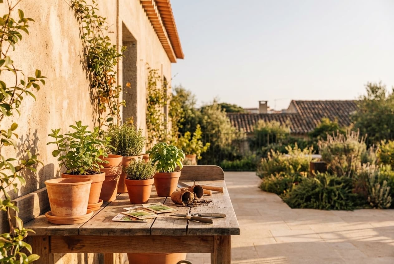 Amber Greenhouse Potting Bench
