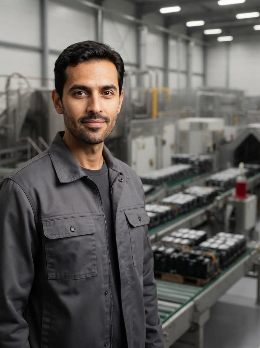 Battery Recycler Editorial Portrait
