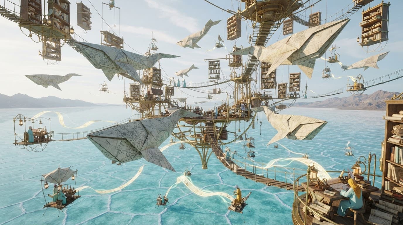 Origami Whale Sky Archive