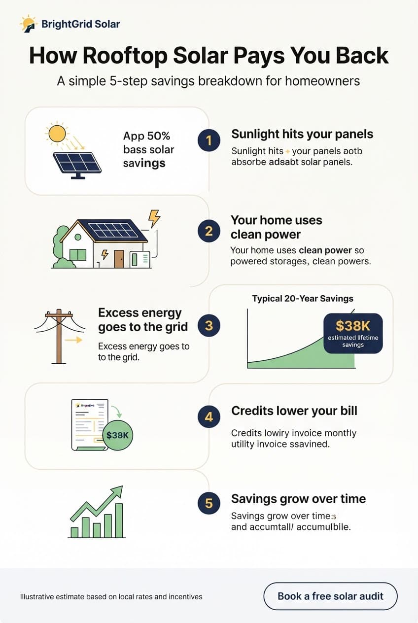 Rooftop Solar Savings Infographic