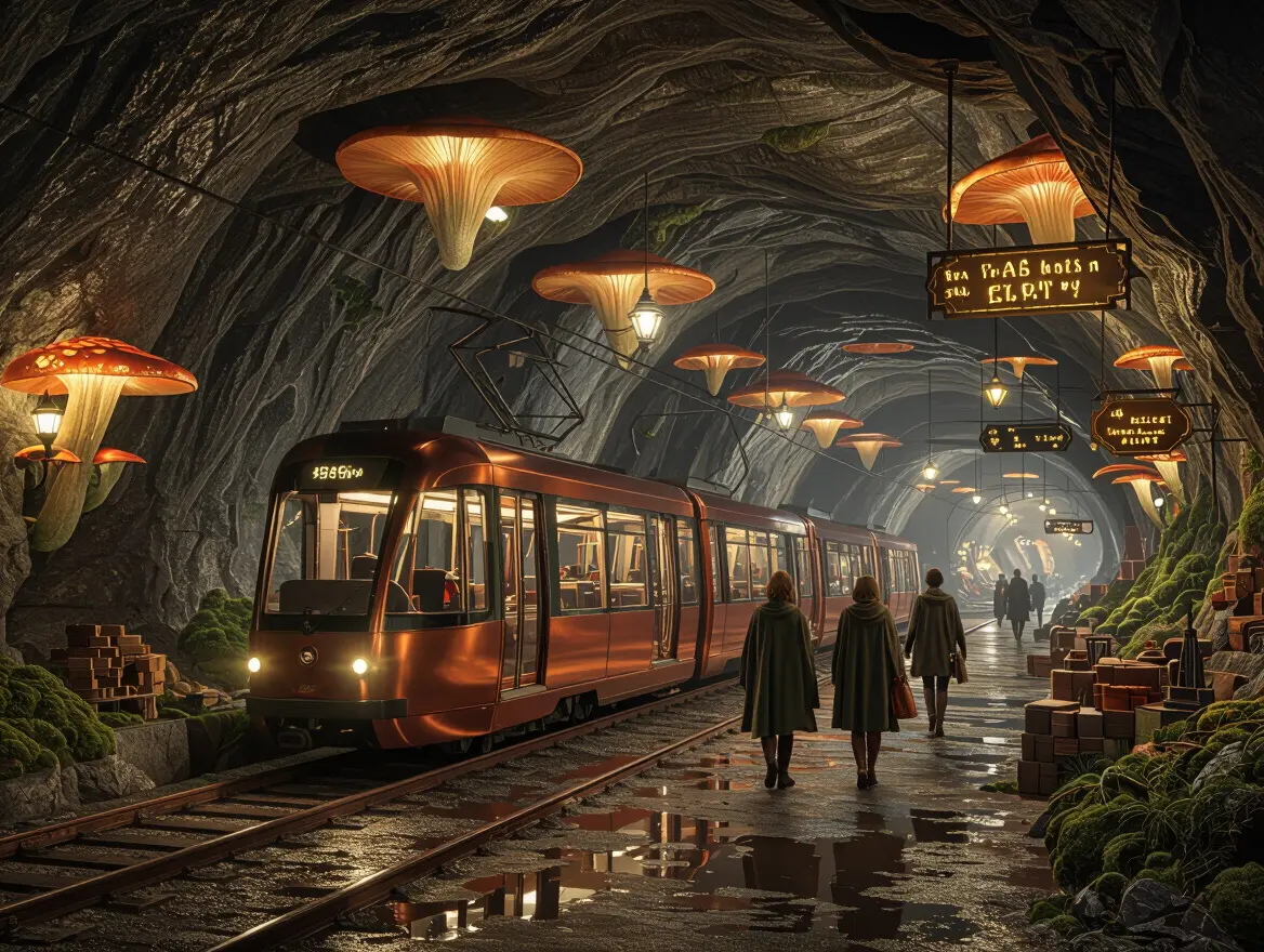 Subterranean Fungal Tram Station