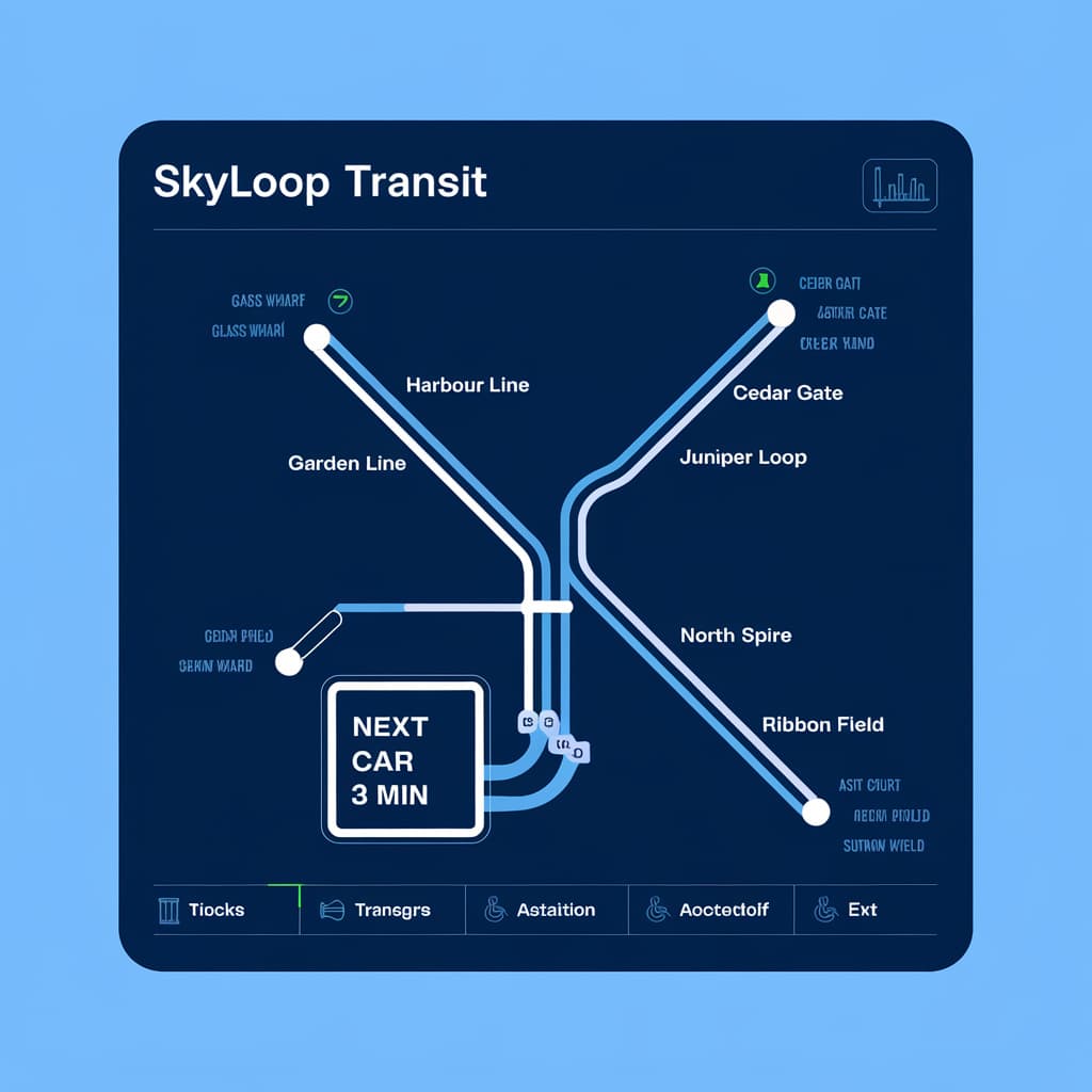 Wayfinding Kiosk Interface Mockup