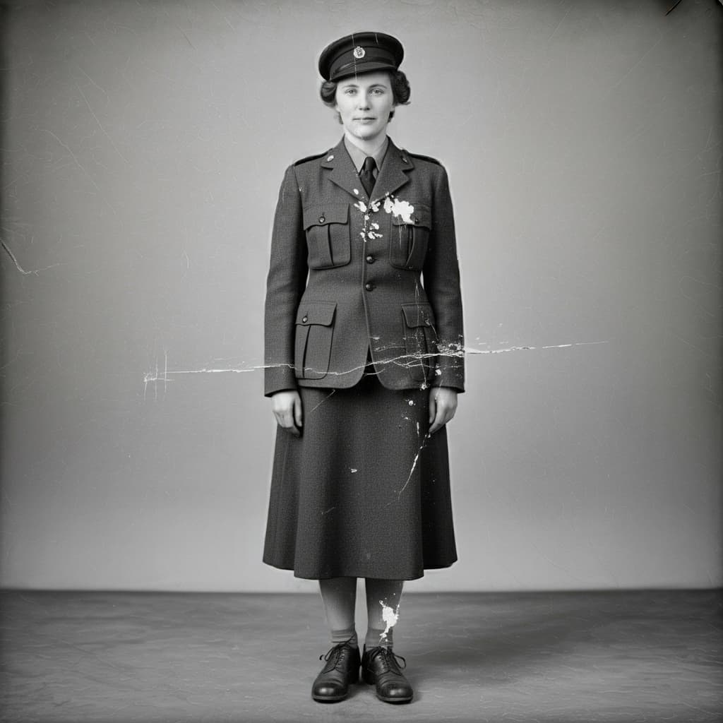 Railway Signalwoman Portrait Restoration
