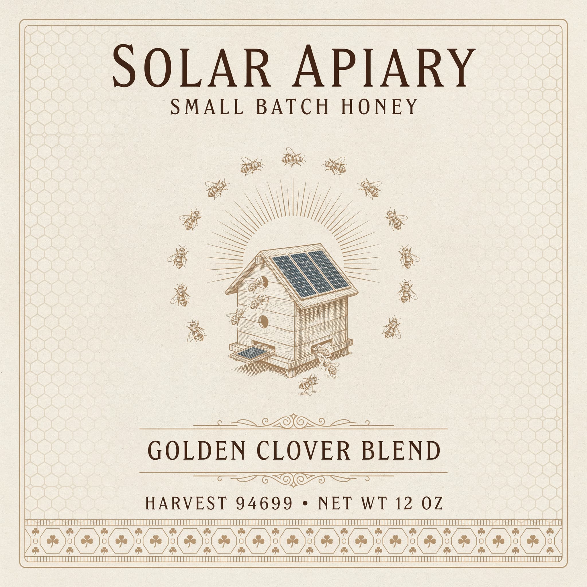 Solar Apiary Honey Label