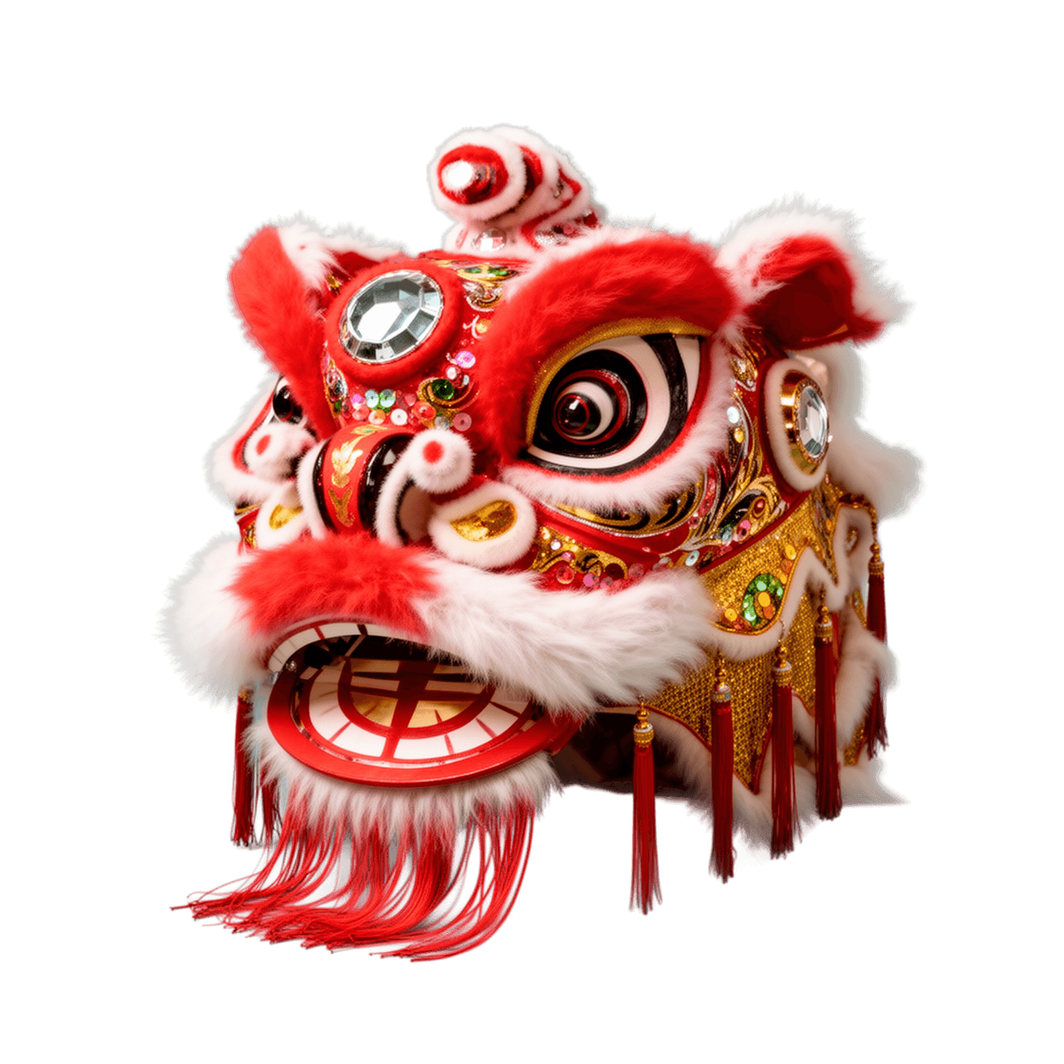 Lion Dance Head Cutout