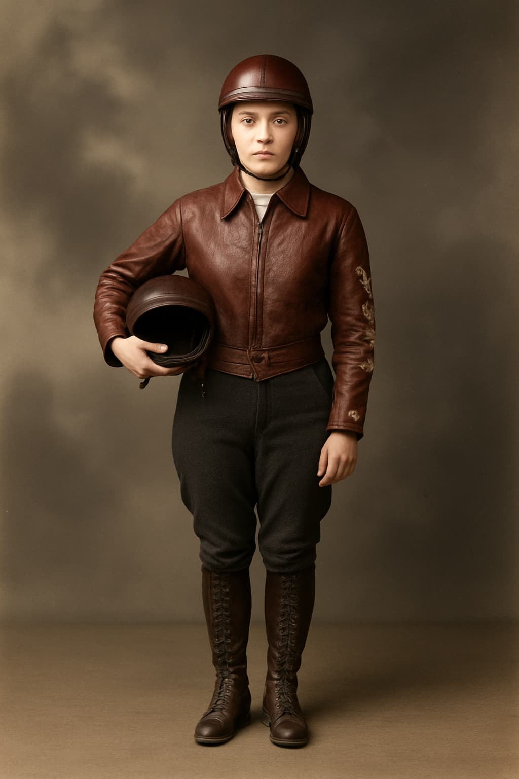 Vintage Stunt Rider Portrait Restoration