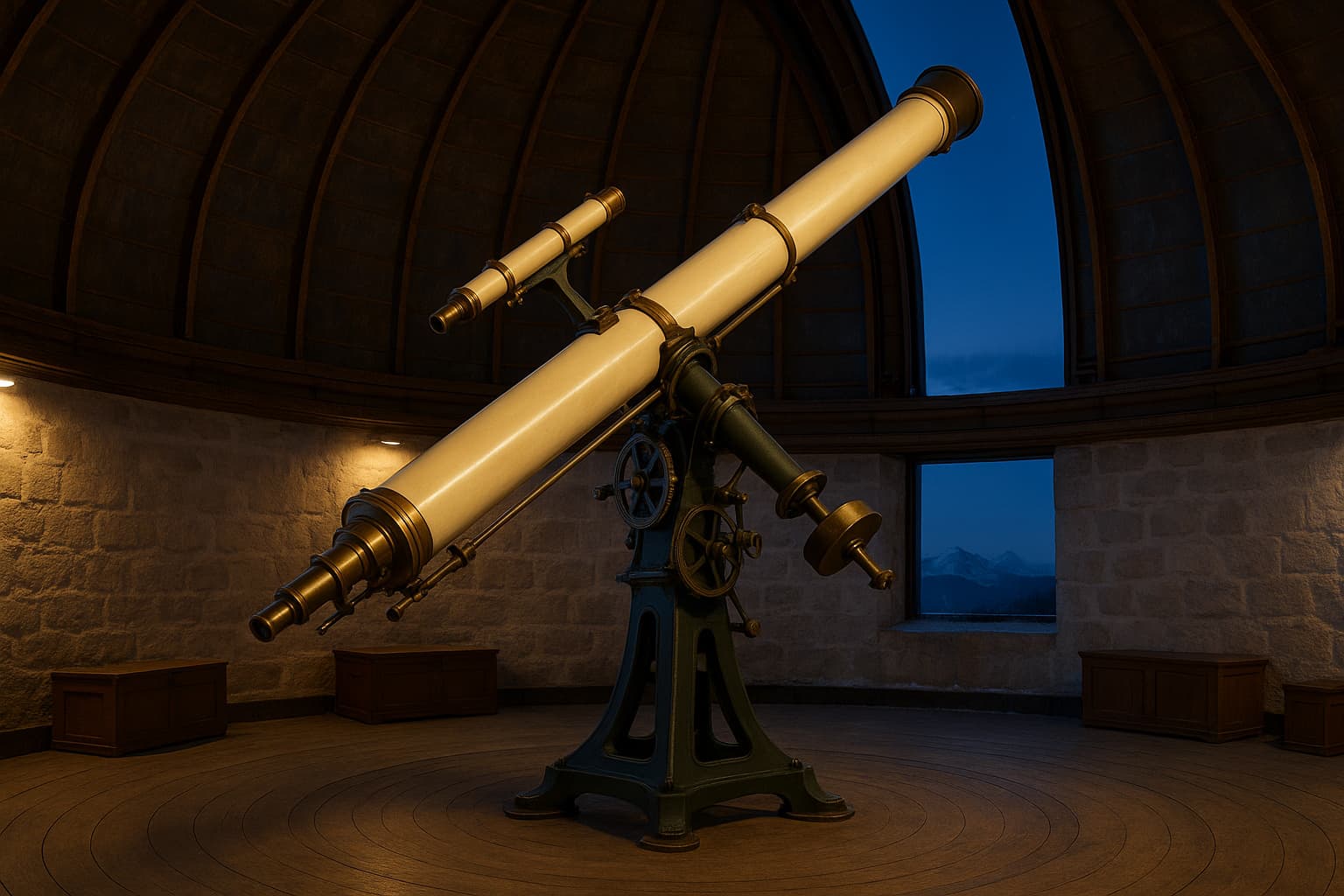 Historic Telescope Observatory Background Composite