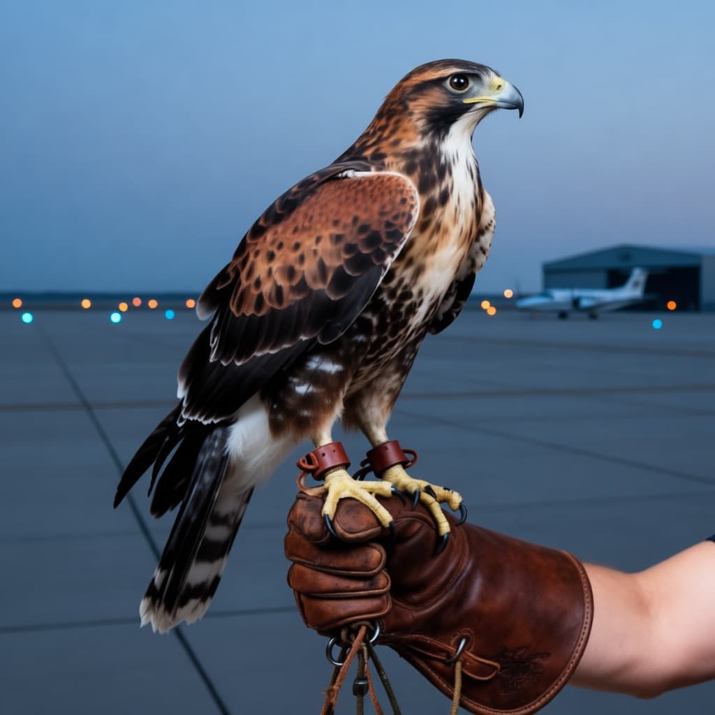 Airport Falconry Campaign Photograph