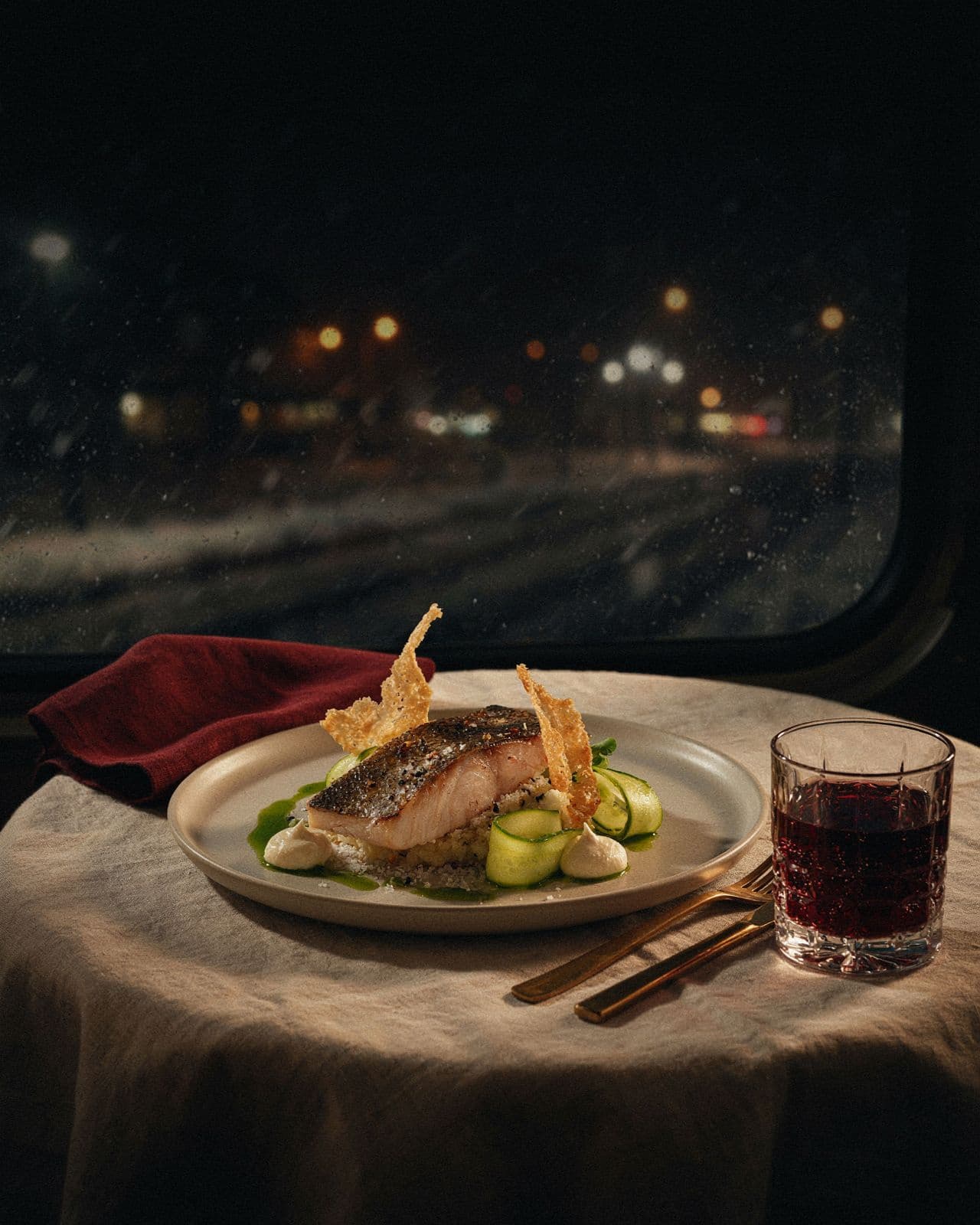 Night Train Supper Menu Photograph