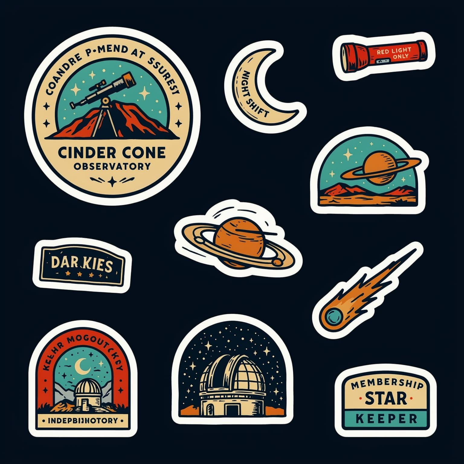 Dark Sky Observatory Sticker Pack