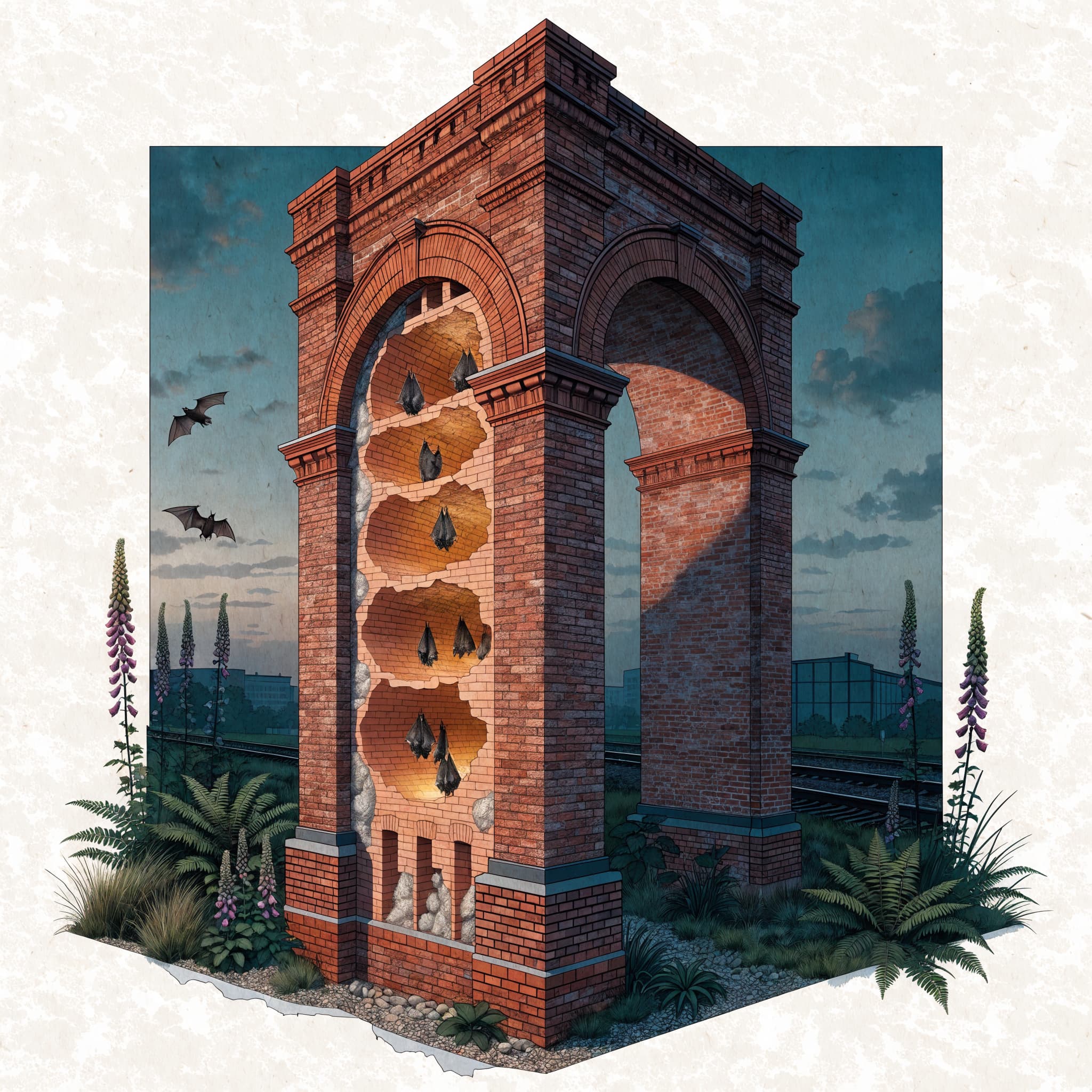 Urban Bat Roost Retrofit Illustration