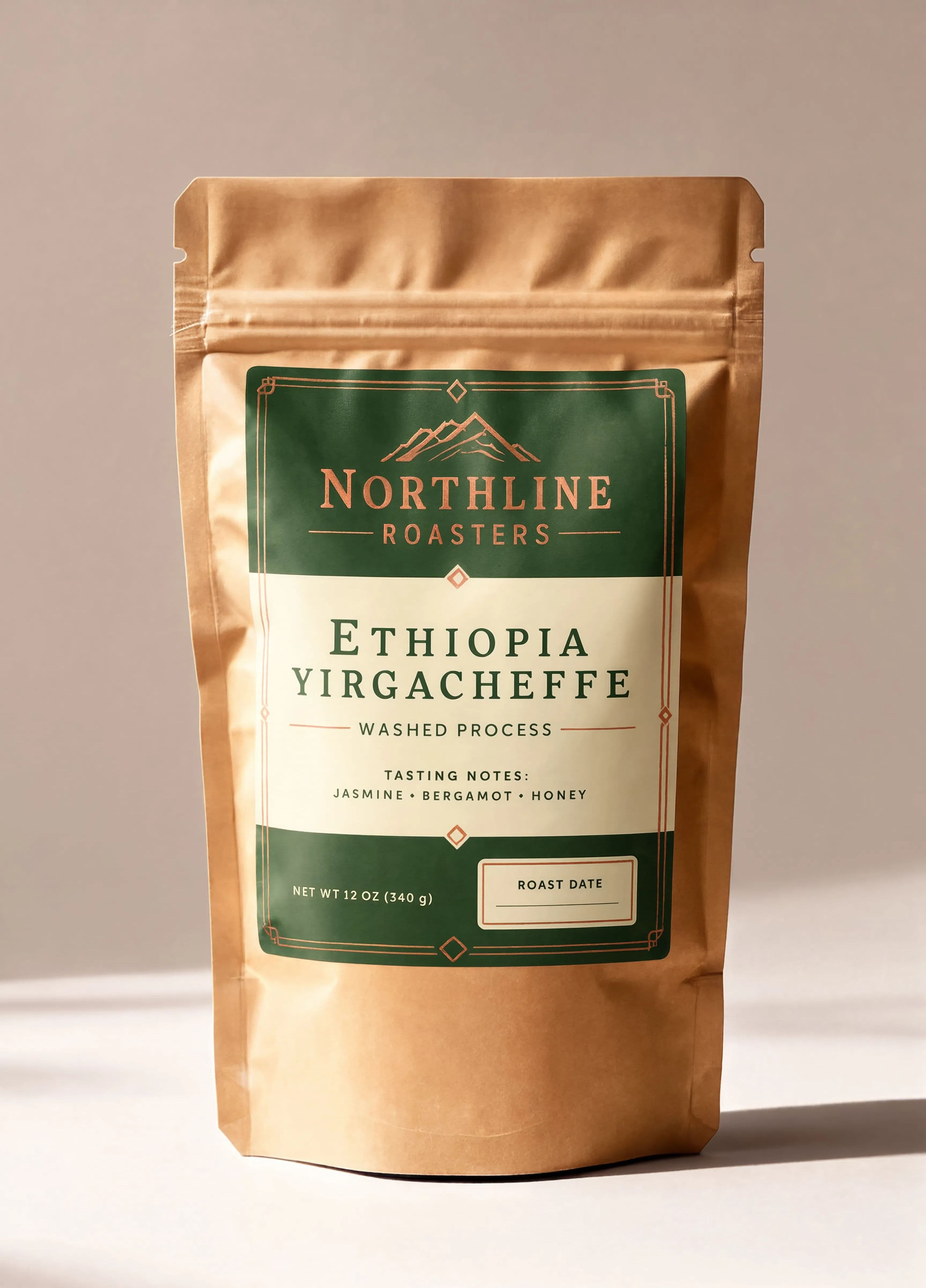 Specialty Coffee Bag Label Design