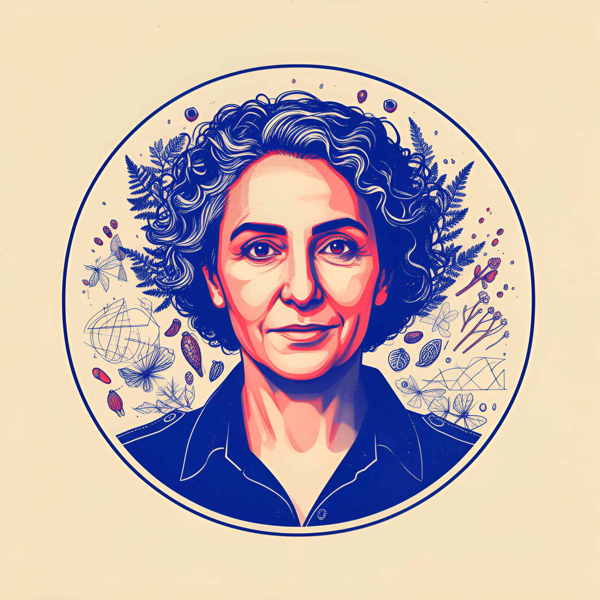Forensic Botanist Risograph Avatar