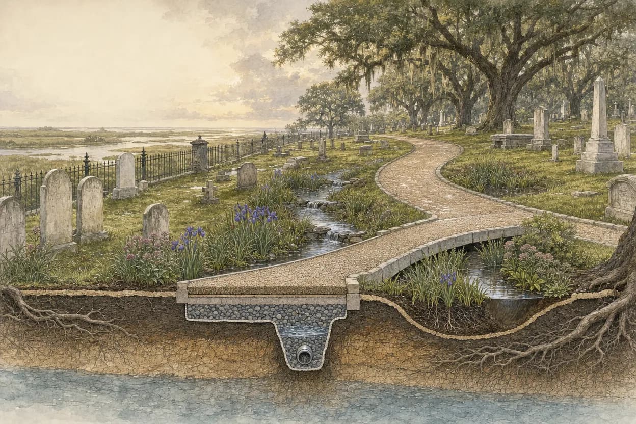 Historic Cemetery Flood Adaptation Visualization