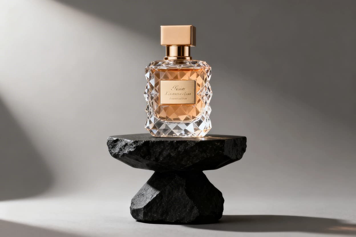 Crystal Perfume Bottle Still-Life